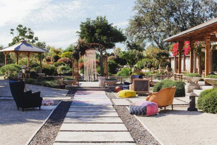 Natural garden venue for corporate gatherings.